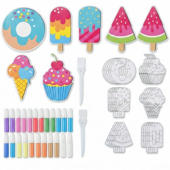 Dessert Sand Art Kits for Kids - 30 Sand Art Pictures With 22 Colored Sand Bottles - DIY Sand Painting Art & Craft Set for Boys Girls Ages 3 , Creative Birthday Gift & School Classroom Activity