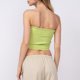 thumbnail image 5 of Blusa Mangas Largas Top Mujer Y2k Tube Crop Jersey Acanalado Bandeau Verano Tops Ygjytge Verde T L para Mujer, 5 of 5