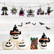 Joyfy 72 Pcs Halloween Crafts for Kids, Rainbow Scratch Art Crafts for Kid, Magic Rainbow Scratch Paper Off Cards with 18 Designs for Halloween Crafts,Arts Supplies, Classroom Activities