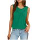 thumbnail image 1 of Mujeres Blusas de Verano Cuello en V Cuello de Color Sólido Mangas Tank Top Casual, Blusas sin Mangas para las Mujeres, 1 of 6