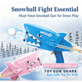 thumbnail image 5 of Shark Snowball Blaster Gun with 4 Colorful Snowball Molds and Protective Goggles Outdoor Winter Toy for Snow Fighting Game Elastic Launching Mechanism Durable Plastic Construction for Snowy Days, 5 of 9