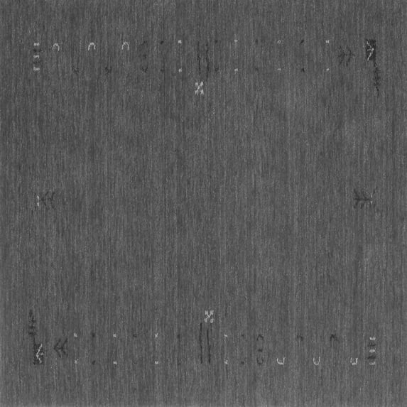 Ahgly Company Indoor Square Abstract Gray Contemporary Area Rugs, 3' Square