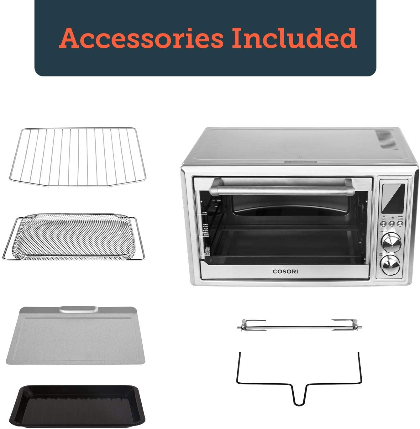 cosori air fryer toaster oven combo 30l