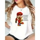 thumbnail image 1 of Camisetas de verano para mujer, con estampado, lindo, holgadas, atléticas, de manga corta, casual, 2025Cartoon & Slogan Print Comfy T-Shirt, Round Neck Short Sleeve Sports Tee, Women's Activewear, L, 1 of 6