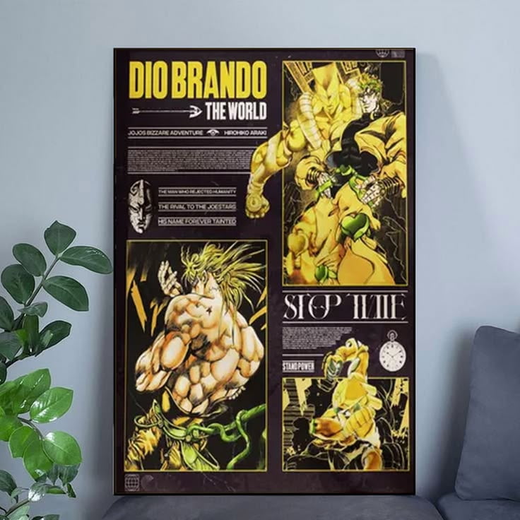 Dio Brando The World Poster - JoJo Bizarre Adventure Golden Wind
