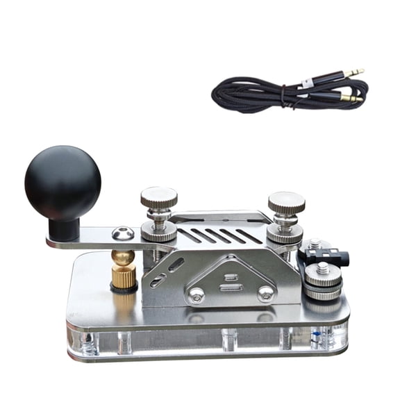 High Quality Stainless Steel and Aluminum Morse Code Key Offering Long Lasting Performances Manual CW Practice Key