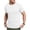 Creamy White, variant on RICHCOIN Men Ribbed Summer Top Short Sleeve Crewneck Basic T-shirt White Casual Solid Color Muscle Tee Shirts L