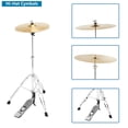 thumbnail image 6 of 5-Piece Full Size Adult Drum Set with Bass Drum/Tom Drum/Snare Drum/Floor Tom/Ride Cymbal - Complete Professional Percussion Kit with Stainless Steel Hardware and Height Adjustable Stool - Black, 6 of 10