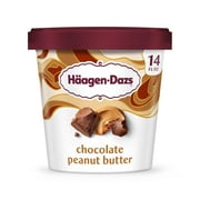 Haagen Dazs Chocolate Peanut Butter Ice Cream, Gluten Free, Kosher, 1 Package, 14oz