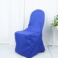 thumbnail image 6 of Efavormart 10PCS | Round Top Royal Blue Polyester Banquet Chair Covers Linen Dinning Chair slipcover For Wedding Party Event Catering, 6 of 10