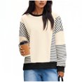 thumbnail image 2 of Long Sleeve Shirts for Women Casual Tunic Tops Women Fashion Casual Printed Round Neck Loose Capless Sweatshirt Top Great Gifts for Less Black L, 2 of 5