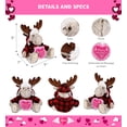 thumbnail image 4 of DolliBu Happy Mother's Day Super Soft Plush Red Plaid Outfit Moose - Cute Stuffed Animal Present With Pink Heart Message for Best Mommy, Grandma, Wife, Daughter, Cute Wild Life Plush Toy Gift - 9 Inch, 4 of 6