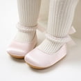 thumbnail image 6 of Zanarzt Shoes for Girls Infant Baby Girls Mary Jane Flats Non Slip Rubber Sole with Bownot Toddler First Walkers Princess Wedding Dress Shoes Light Pink,US 3.5, 6 of 6