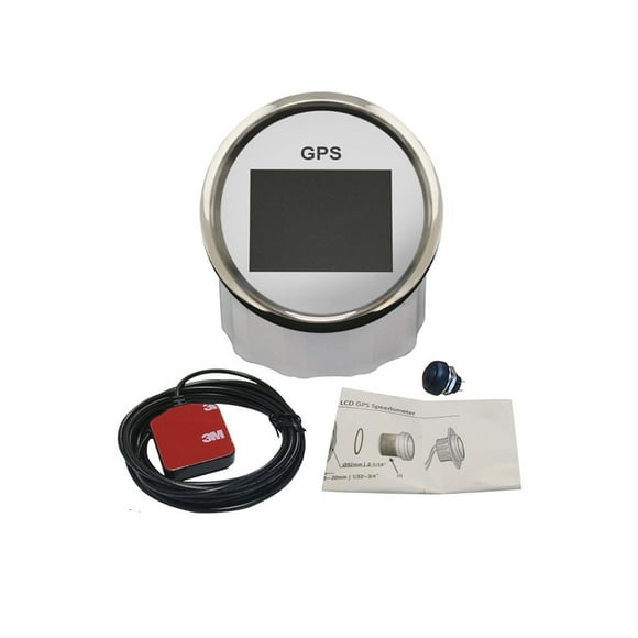52mm Car Boat Digital GPS Speedometer Tripmeter KM MPH Knots Odometer Adjustable GPS Blind Area Odometer Compensation 12V 24V ,Universal Compatibility