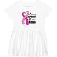 thumbnail image 3 of Inktastic Breast Cancer Awareness I Support My Nana with Pink Ribbon Girls Baby Dress, 3 of 5