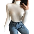 thumbnail image 1 of Douhoow Women Turtleneck Sweater Winter Knitted Slim Pullover, One Size, 1 of 2