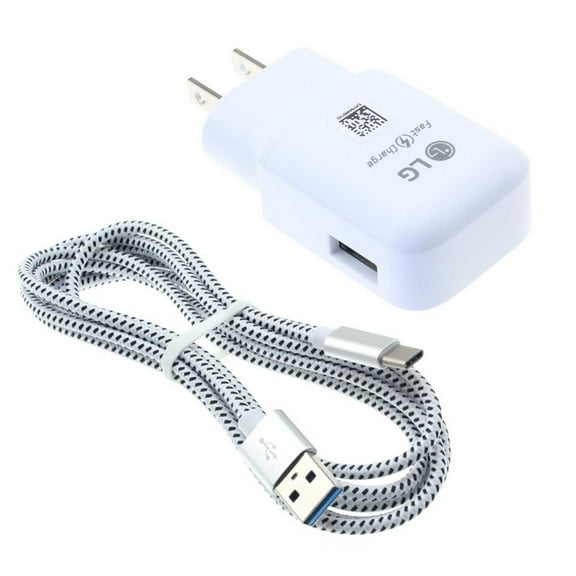 6ft USB-C Cable 18W Fast Home Charger for Jitterbug Smart3 Phone - Power Adapter QC3.0 TYPE-C Cord Travel Wall X3V Compatible With Lively Jitterbug Smart 3 Model