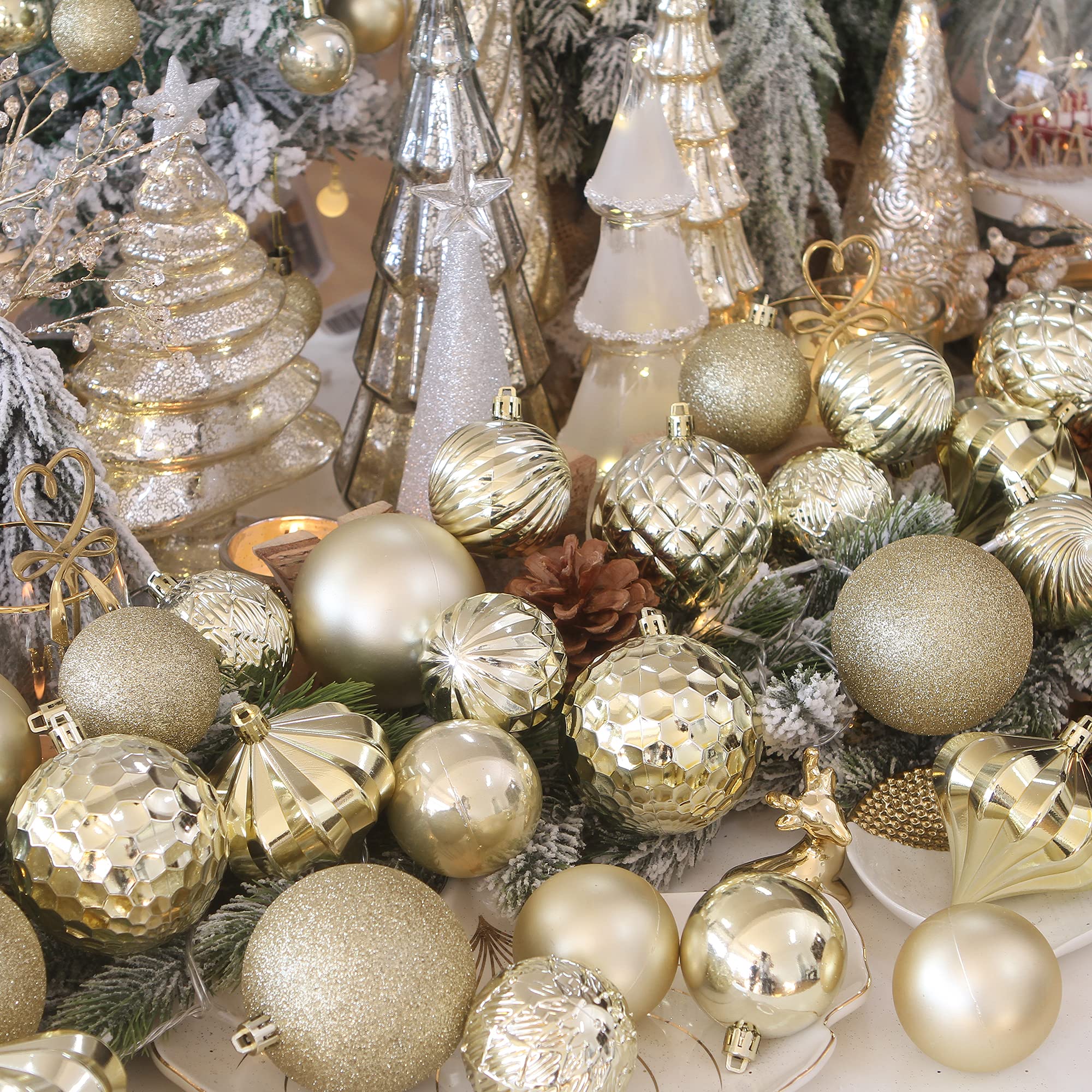 Sea Team 41-Pack Gold Christmas Ball Ornaments 1.57" photo 4