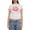 Creamy White, variant on Musuos Women Summer T-shirt, Crew Neck Short Sleeve Flower Print Slim Fit Crop Tops for Casual Daily
