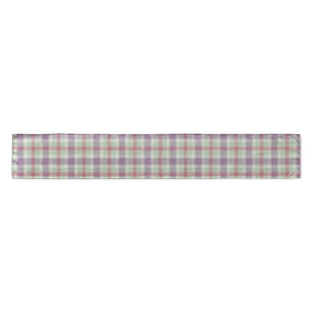

Kavka Designs Coffee Donut Plaid III Table Runner