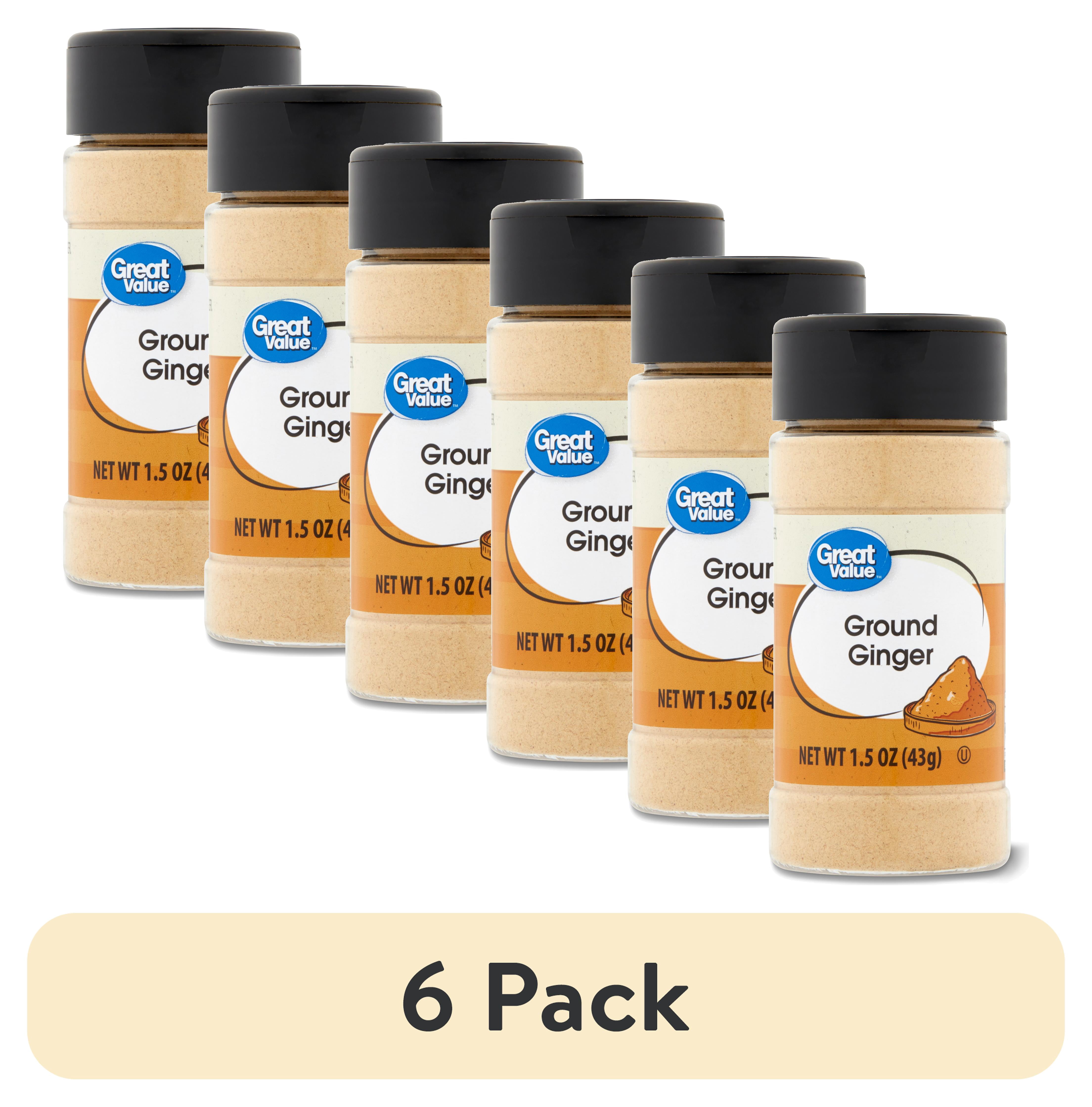 (6 pack) Great Value Ground Ginger, 1.5 oz