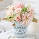thumbnail image 2 of Injueey Flores artificiales con jarrón Faux Rose Fake Plants Bucket Outdoor Indoor Planter Container para Wedding Living Room Decoración Rosa Injueey HA084457-02, 2 of 6