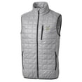 thumbnail image 2 of Men's Cutter & Buck Gray Navy Midshipmen Big & Tall Rainier PrimaLoft Eco Full-Zip Puffer Vest, 2 of 3