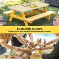 thumbnail image 6 of Bees Table Cloths for 3 Foot Rectangle Tables, Sunflowers Summer Watercolor Floral Leaf Palnt Honey Patio Waterproof Elastic Fitted Tablecloths, Washable Rectangular Table Cover for Camping, 6 of 8