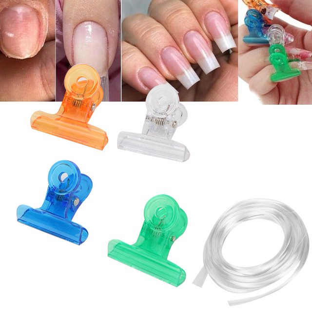 Acrylic Nails Pinchers Tool Set Nail Extension Set, Nail Extension Clips Fiberglass, For Professional Nail Salon Personal Home Use