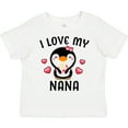 thumbnail image 3 of Inktastic I Love My Nana with Cute Penguin and Hearts Girls Toddler T-Shirt, 3 of 5