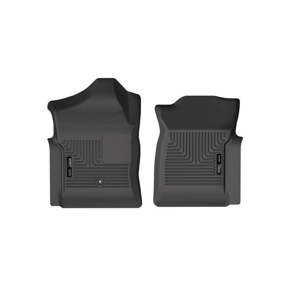 Husky Liners 18251 Weatherbeater Floor Mats Fit 1999-2007 Silverado/Sierra 1500/2500/3500 Regular Cab w/o Manual Transfer Case Front Row Liners 2pc Black