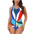 thumbnail image 2 of Aloohaidyvio Women's Plus Size One Piece Swimsuit Training Bathing Suits Lap Racerback Swimwear Sports Swimming Suits Teens, 2 of 6