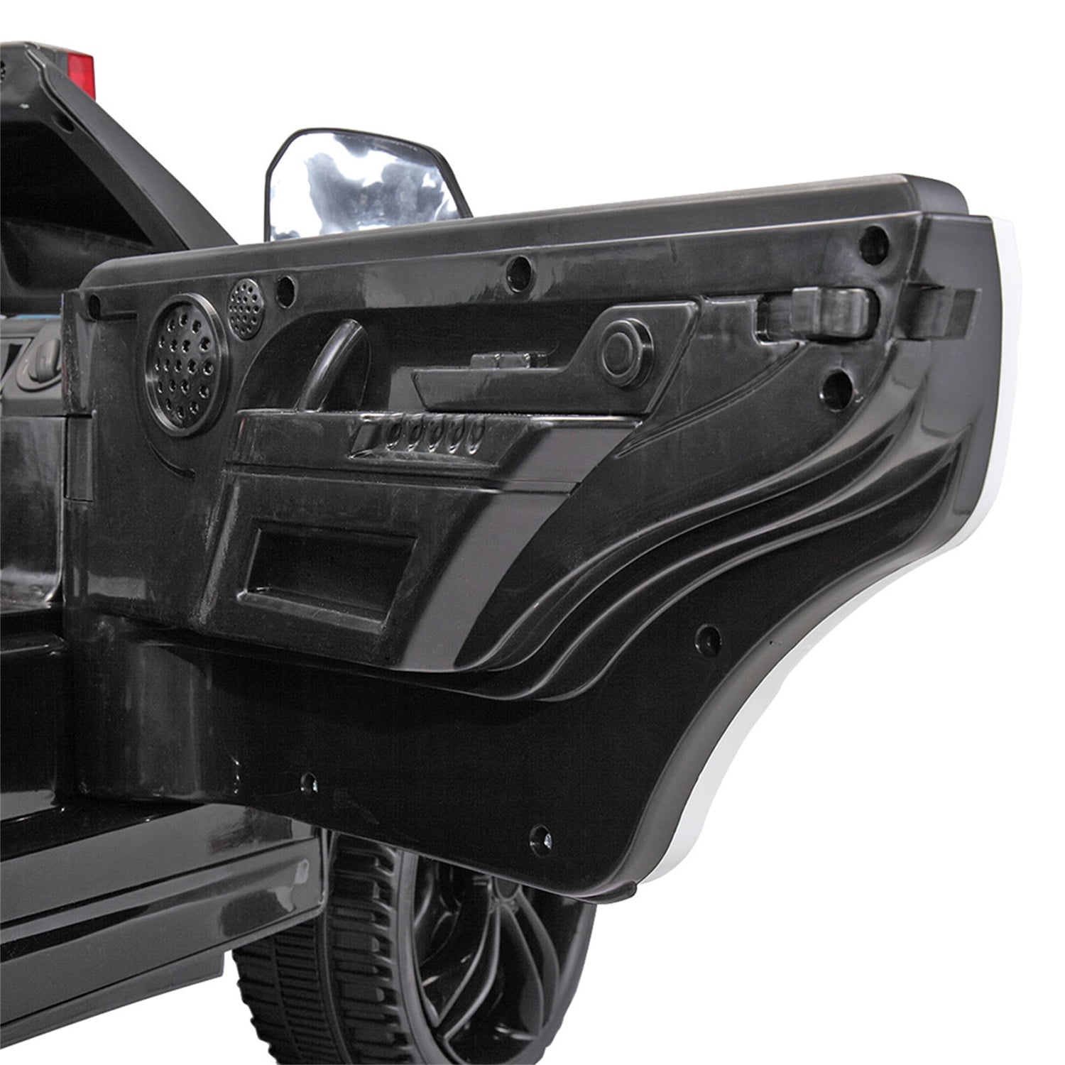 CIPACHO 12V Kids Ride On SUV Electric Cop Car with Remote Control, Siren Sounds Alarming Lights, Music Story, Black