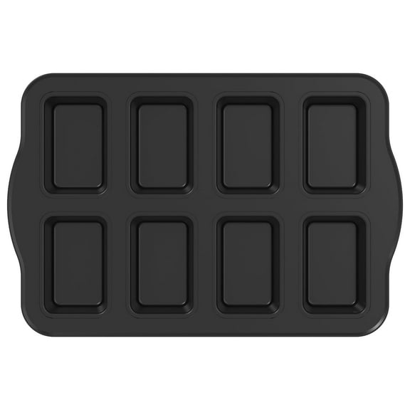 Mini Loaf Pan 8 Cavity Carbon Steel Small Bread Pan Nonstick Mini Brownie Pan Multifunctional Mini Bread Loaf Pan for Gathering Party Daily Baking