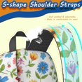 thumbnail image 5 of Pioneer Flower Floral Print Pattern 17" School Backpacks for Teens,Waterproof Oxford Fabric,S-Shape Padded Straps for School,Travel,Hiking,Camping, 5 of 5
