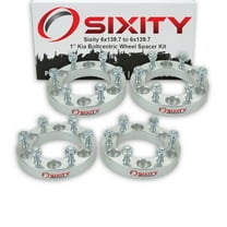 Sixity Auto 4 pc 1" 6x139.7 Wheel Spacers compatible with Kia Sedona M12x1.5mm 1.25in Studs Lugs