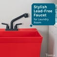 thumbnail image 3 of Utility Sink Dual-Handle Universal ABS Plastic Pull-Out Faucet in Black, 3 of 10
