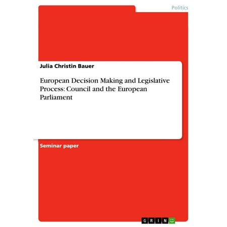 European Decision Making and Legislative Process: Council and the European Parliament -