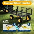 thumbnail image 3 of SPECSTAR Steel Garden Cart with Round Handle, 900lbs Capacity, with 10 inch Tire and Handle Attach to ATV or Tractor, 3 of 8