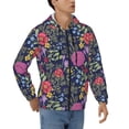thumbnail image 4 of Zip Up Hoodies for Men - Floral Pattern A Long Sleeve Comfrt Men'S Fashion Hoodies & Sweatshirts, Jackets for Men Hoodies Pullover Clothing Clothes with Pouch, 4 of 5