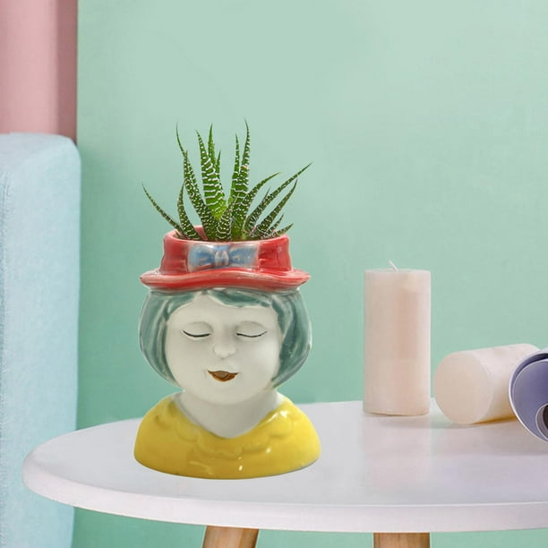 Macetero suculento Macetas pequeñas de cerámica con flores y cactus Macetas suculentas con drenaje Macetas de bonsái de 3,35 pulgadas de regalo para Niña 3 Sunnimix macetas suculentas