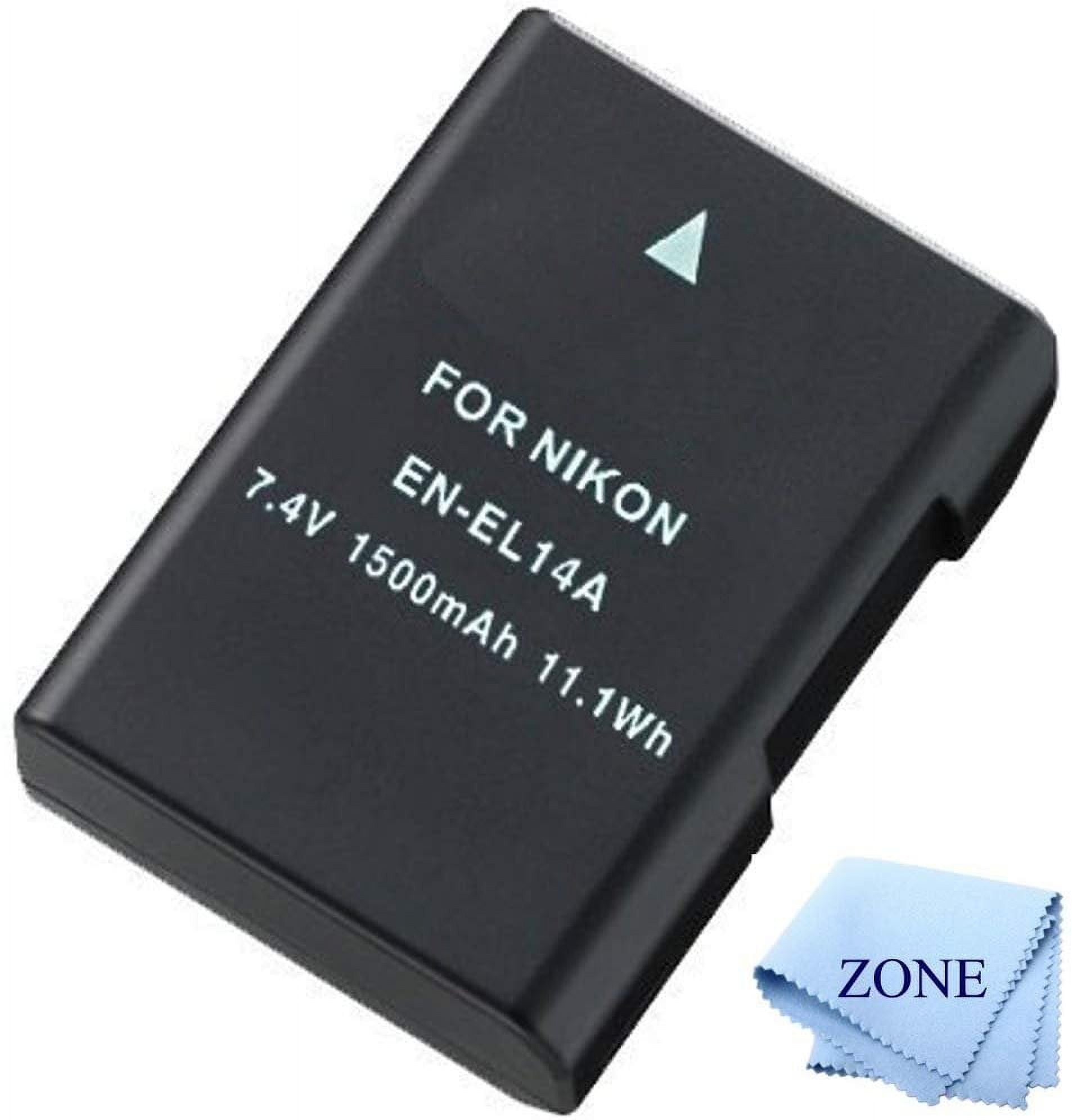 DuraPro 2Pc EN-EL14 EL14A Akku Battery LED Dual Charger für Nikon