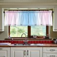 thumbnail image 3 of Yayeee Kitchen Curtains Tier Set of 2 Light Filtering 57"x24" Over Sink Window Panels, Light Blue Stripes, 3 of 7