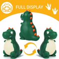thumbnail image 2 of Bonita alcancía de dinosaurio (verde oscuro), bonita alcancía irrompible con forma de T-Rex, primera alcancía, la mejor decoración para el hogar para cumpleaños de Navidad para niños, niñas y niños, 2 of 5