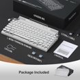 thumbnail image 7 of Retro Typewriter Wireless Mechanical Gaming Keyboard, Bluetooth 5.0 Office Computer Vintage Keyboards 83-Key Blue Switches Punk Round Keycap, LED Backlight, Compatible with PC/Laptop/Pad/Phone, White, 7 of 7