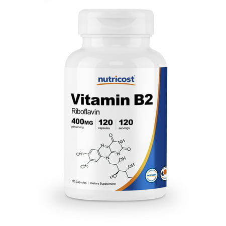 Nutricost Vitamin B2 Riboflavin 400mg 120 Caps Walmartcom