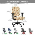 thumbnail image 6 of SCRAWLGOD Capybara Floral Love Beige Non-Slip Office Chair Covers Easy to Remove Desk Chair Slipcovers Scratch Resistant Swivel Chair Cover for Office Decoration, Set of 2, 6 of 7