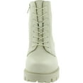 thumbnail image 2 of Sam Edelman Women's Garret Ivory Leather Platform Combat Boots 8.5M, 2 of 3
