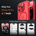 thumbnail image 2 of Funda de teléfono TOCOL Magnetic para iPhone 14 Pro de 6.1 pulgadas (roja), 2 of 6