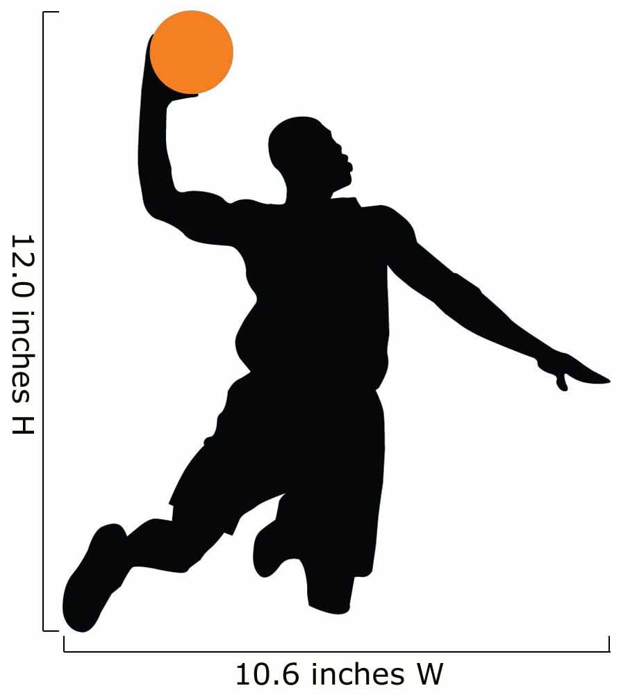 Printed Mug Basketball Player Decorative Sports Silhouette